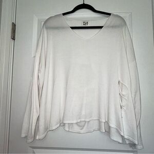 Planet Hole Long Sleeve Asymmetrical Top